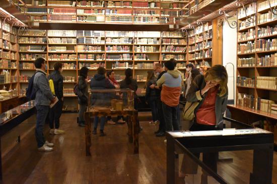 Visitantes realizando una visita mediada